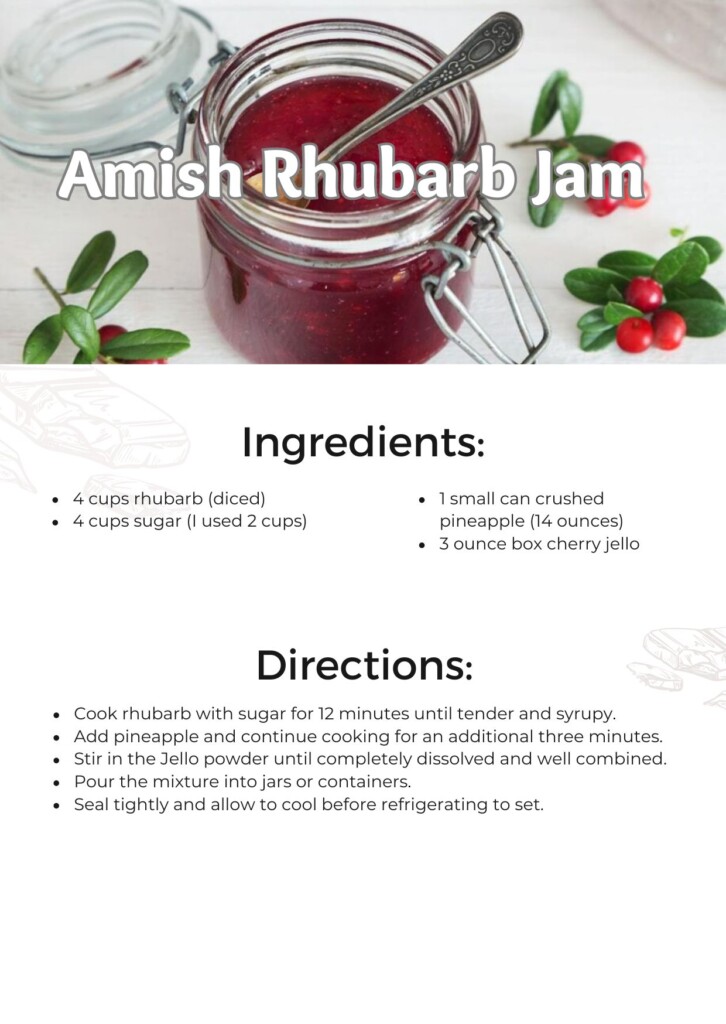 Amish Rhubarb Jam Recipe