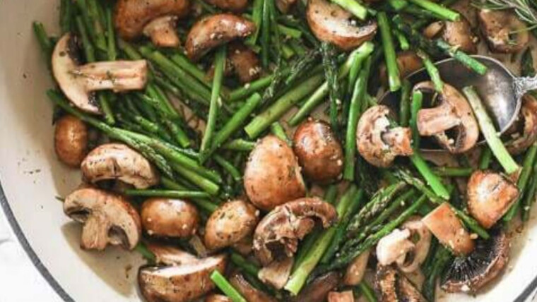 Sauteed Asparagus With Mushrooms Recipe