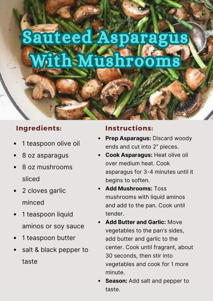 Sauteed Asparagus With Mushrooms Recipe