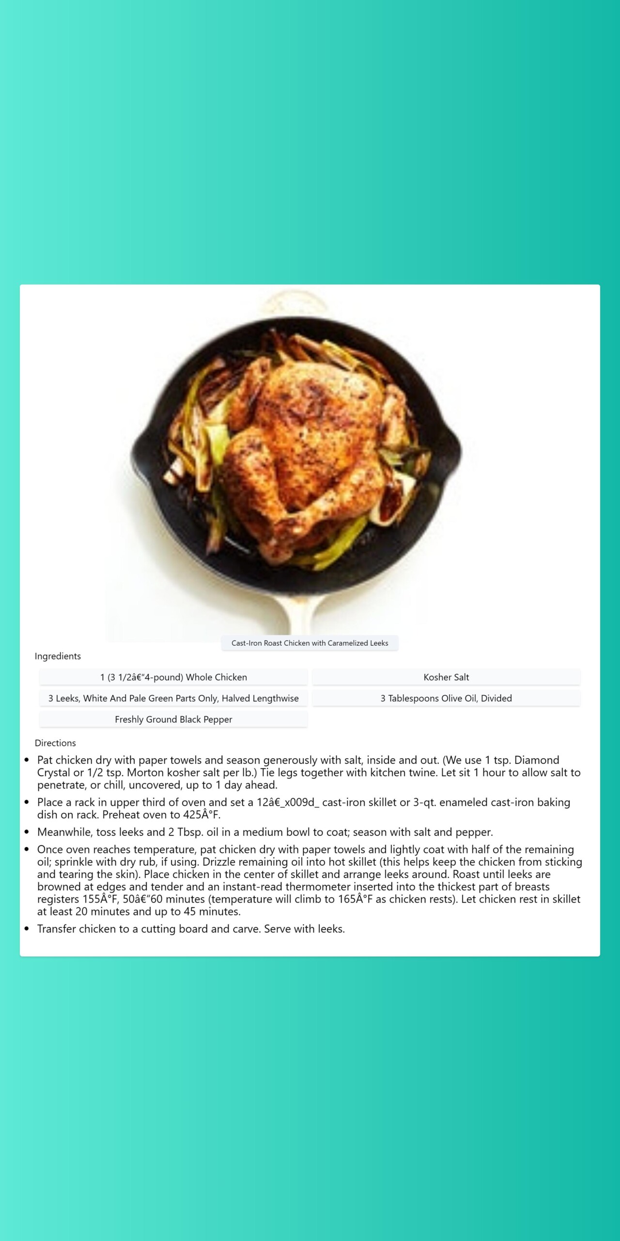 Cast-Iron-Roast-Chicken-with-Caramelized-Leeks