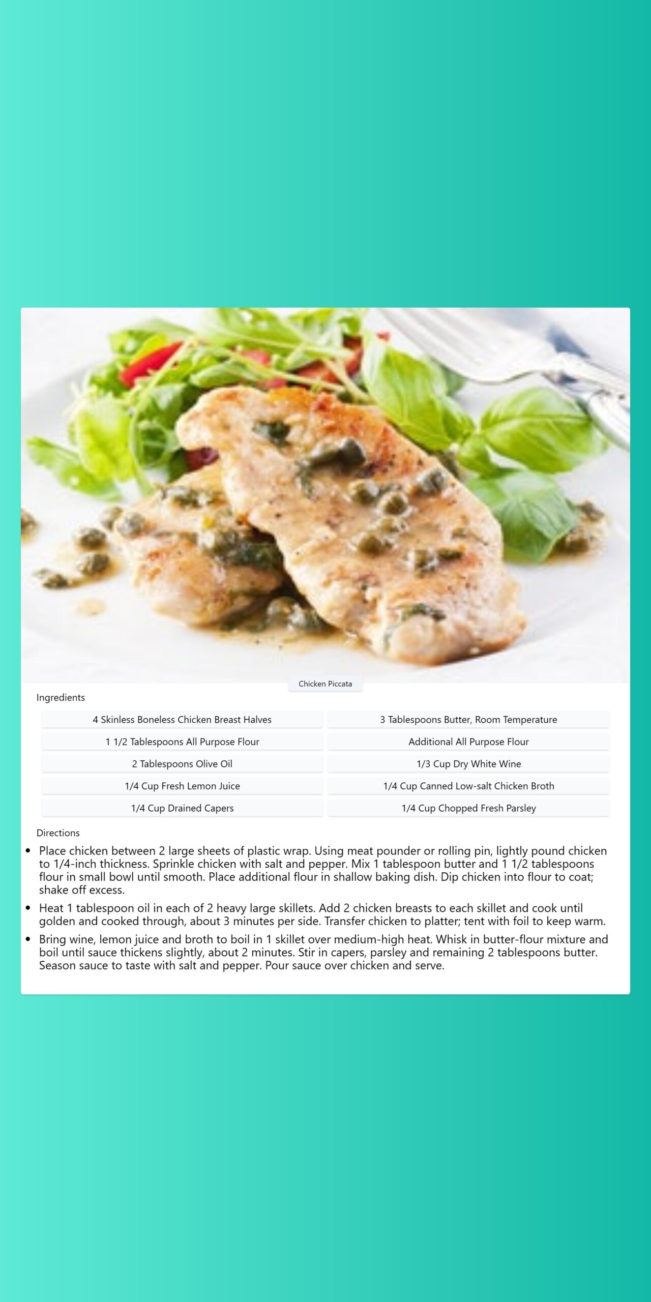 Chicken-Piccata