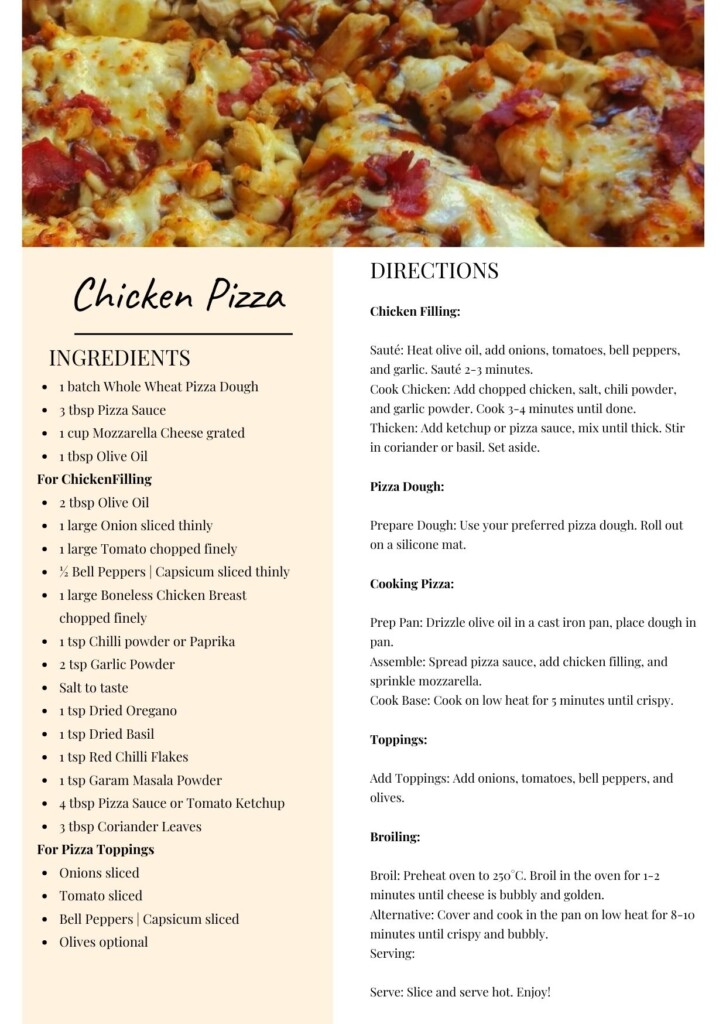 Chicken Pizza Recipe