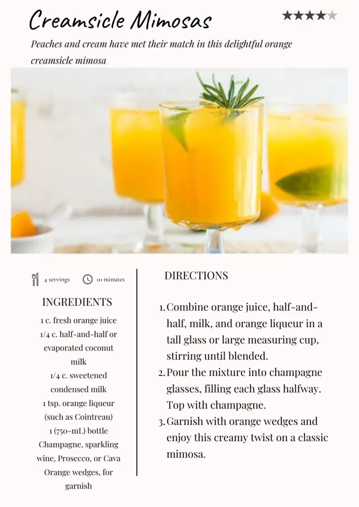 Creamsicle Mimosas Recipe