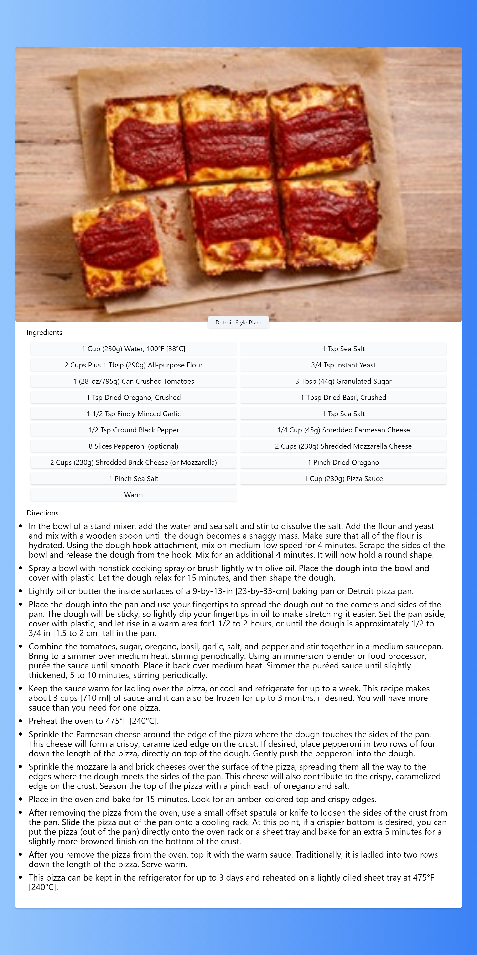 Detroit-Style Pizza