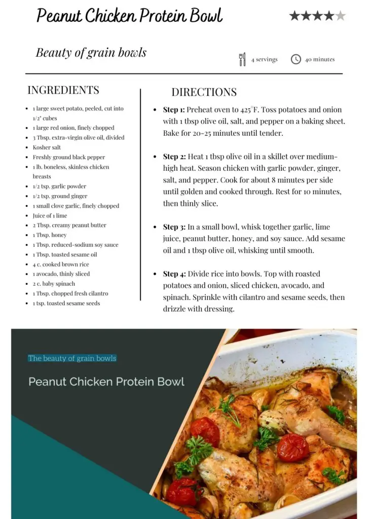 Peanut Chicken Protein Bowl Recipe