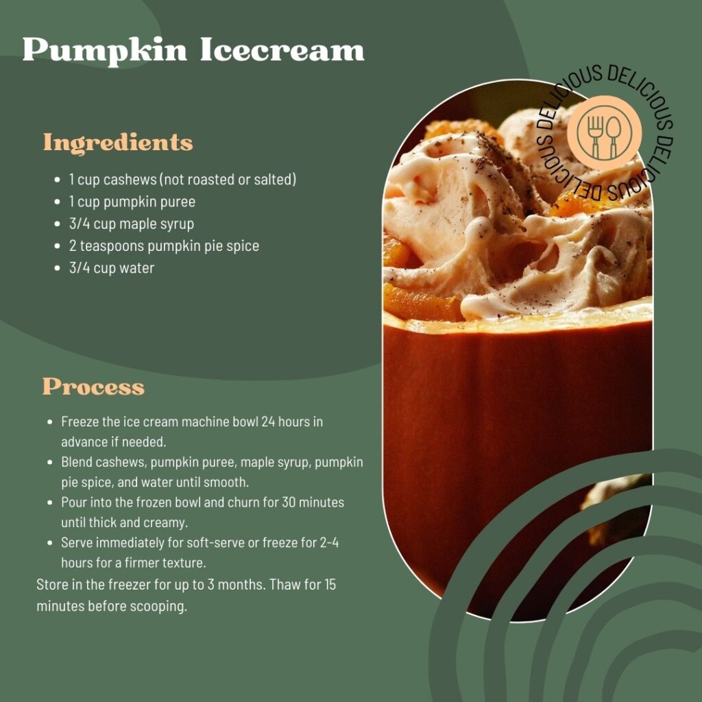 Pumpkin Icecream Recipe Instagram Post