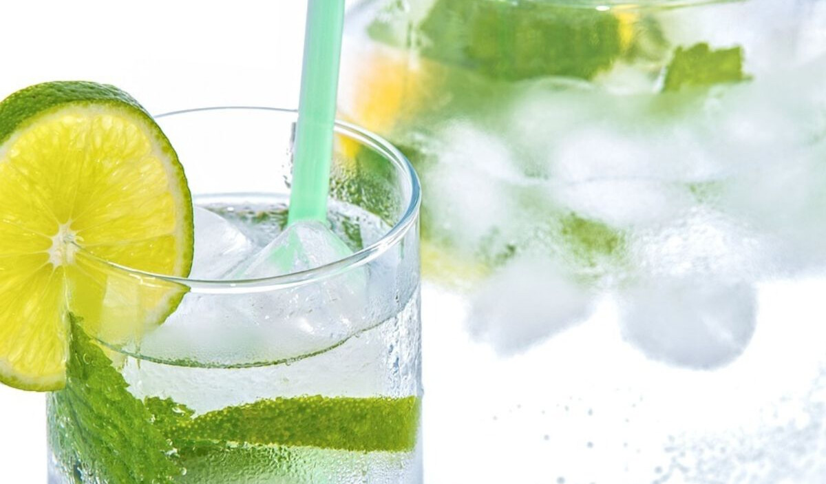 Spiked Sparkling Basil Lemonade