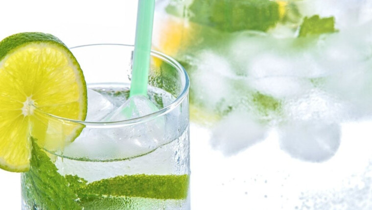 Spiked Sparkling Basil Lemonade