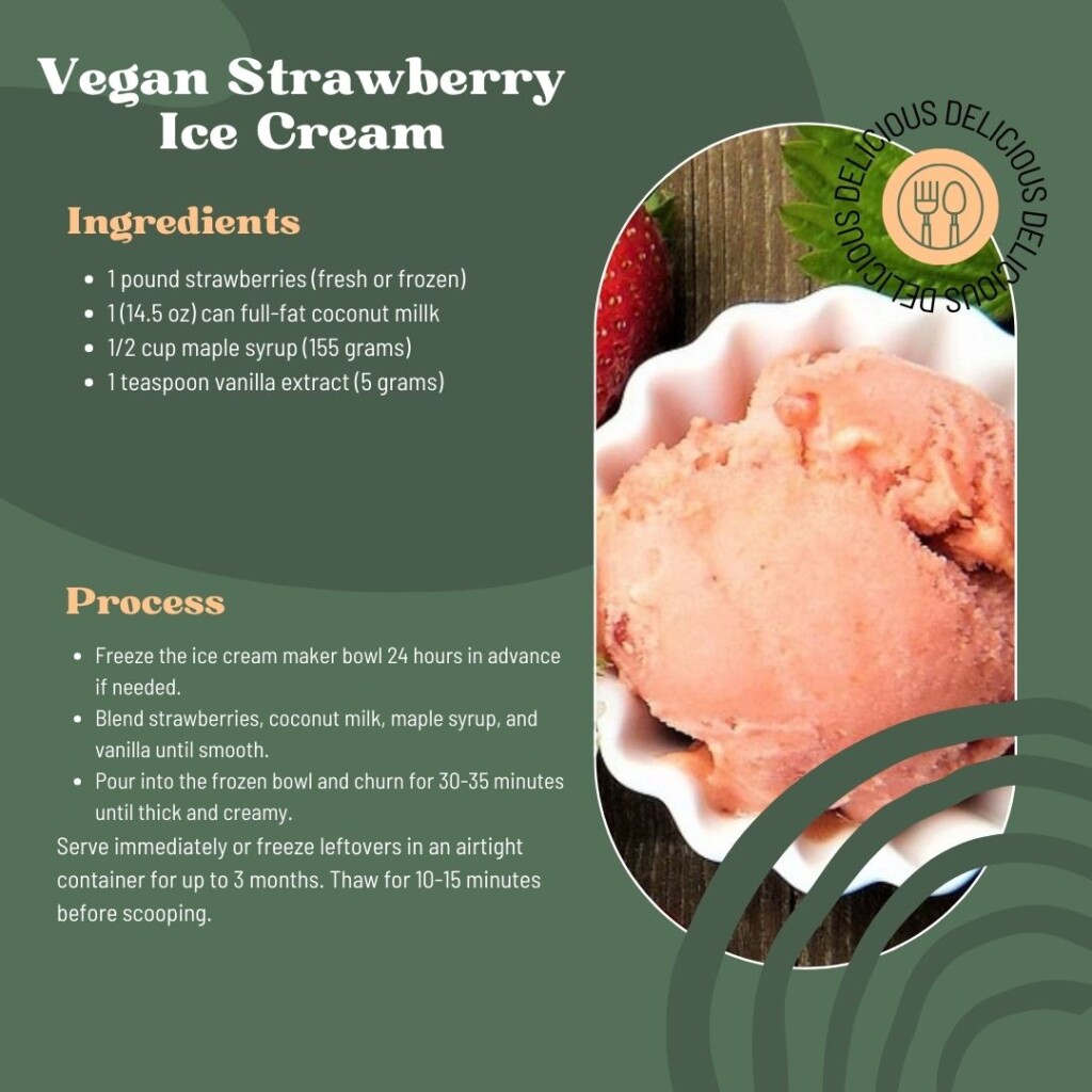 Vegan Strawberry Ice Cream Recipe