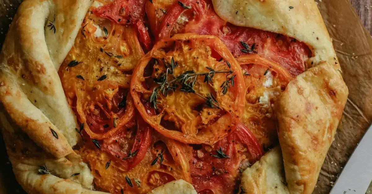 Pesto Heirloom Tomato Pizza